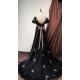Faeries Daffodil Yoru Nova Black Gold Embroidered Daily and Trailing One Piece(Reservation/Full Payment Without Shipping)